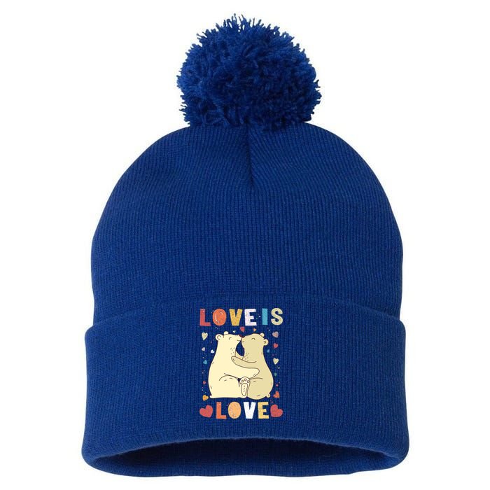 Love Bear Couple Gift Love Is Love Gift Cuddly Bears Gift Pom Pom 12in Knit Beanie