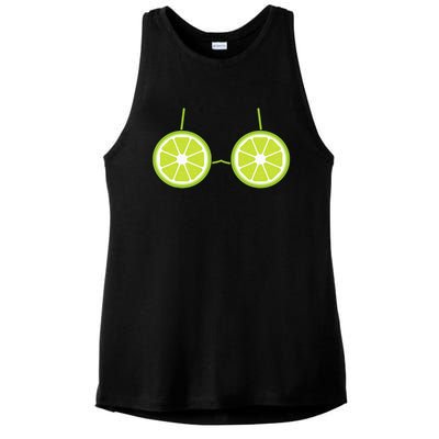 Lime Bra Costume Cute Easy Fruit Halloween Gift Ladies PosiCharge Tri-Blend Wicking Tank