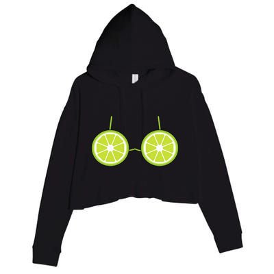 Lime Bra Costume Cute Easy Fruit Halloween Gift Crop Fleece Hoodie