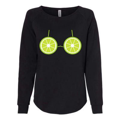 Lime Bra Costume Cute Easy Fruit Halloween Gift Womens California Wash Sweatshirt