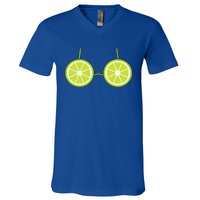 Lime Bra Costume Cute Easy Fruit Halloween Gift V-Neck T-Shirt