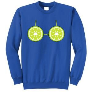 Lime Bra Costume Cute Easy Fruit Halloween Gift Tall Sweatshirt