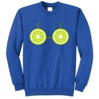 Lime Bra Costume Cute Easy Fruit Halloween Gift Tall Sweatshirt