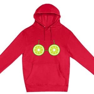 Lime Bra Costume Cute Easy Fruit Halloween Gift Premium Pullover Hoodie