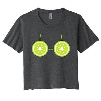 Lime Bra Costume Cute Easy Fruit Halloween Gift Women's Crop Top Tee