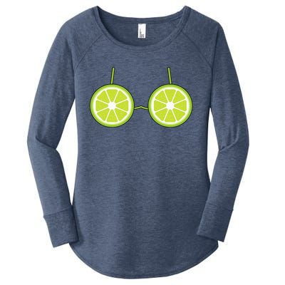 Lime Bra Costume Cute Easy Fruit Halloween Gift Women's Perfect Tri Tunic Long Sleeve Shirt