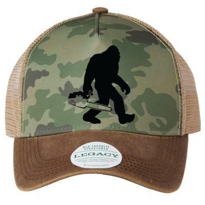 Lumberjack Bigfoot Chainsaw Sasquatch Logger Funny Legacy Tie Dye Trucker Hat