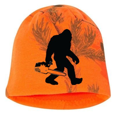 Lumberjack Bigfoot Chainsaw Sasquatch Logger Funny Kati - Camo Knit Beanie