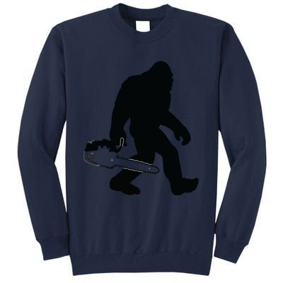 Lumberjack Bigfoot Chainsaw Sasquatch Logger Funny Tall Sweatshirt