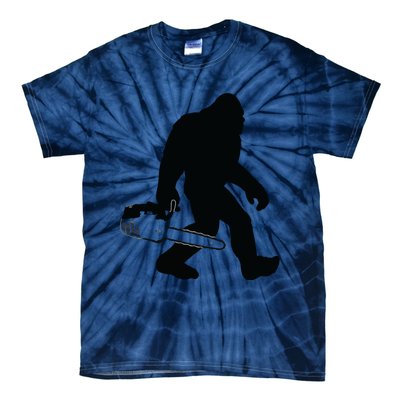 Lumberjack Bigfoot Chainsaw Sasquatch Logger Funny Tie-Dye T-Shirt