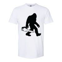 Lumberjack Bigfoot Chainsaw Sasquatch Logger Funny Softstyle CVC T-Shirt