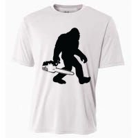 Lumberjack Bigfoot Chainsaw Sasquatch Logger Funny Cooling Performance Crew T-Shirt