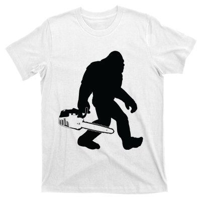 Lumberjack Bigfoot Chainsaw Sasquatch Logger Funny T-Shirt