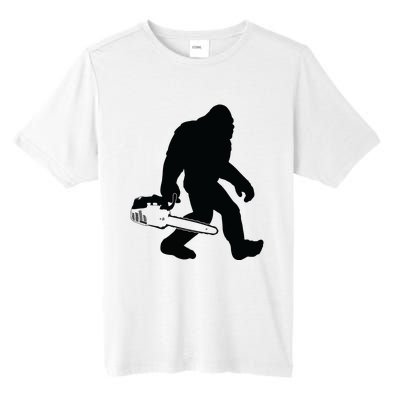 Lumberjack Bigfoot Chainsaw Sasquatch Logger Funny Tall Fusion ChromaSoft Performance T-Shirt