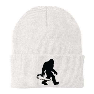 Lumberjack Bigfoot Chainsaw Sasquatch Logger Funny Knit Cap Winter Beanie