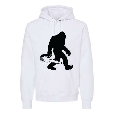 Lumberjack Bigfoot Chainsaw Sasquatch Logger Funny Premium Hoodie