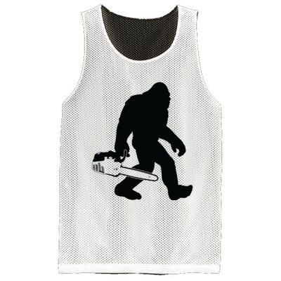 Lumberjack Bigfoot Chainsaw Sasquatch Logger Funny Mesh Reversible Basketball Jersey Tank