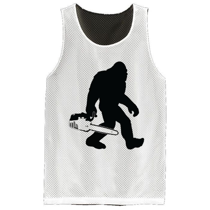 Lumberjack Bigfoot Chainsaw Sasquatch Logger Funny Mesh Reversible Basketball Jersey Tank