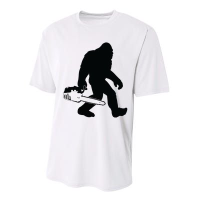 Lumberjack Bigfoot Chainsaw Sasquatch Logger Funny Performance Sprint T-Shirt