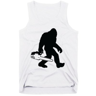 Lumberjack Bigfoot Chainsaw Sasquatch Logger Funny Tank Top