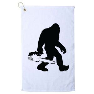 Lumberjack Bigfoot Chainsaw Sasquatch Logger Funny Platinum Collection Golf Towel