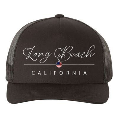 Long Beach California CA On Long Beach Yupoong Adult 5-Panel Trucker Hat