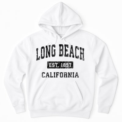 Long Beach California Ca Vintage Established Sports Design Hoodie