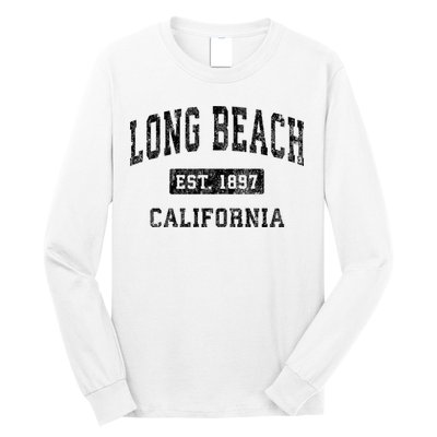 Long Beach California Ca Vintage Established Sports Design Long Sleeve Shirt