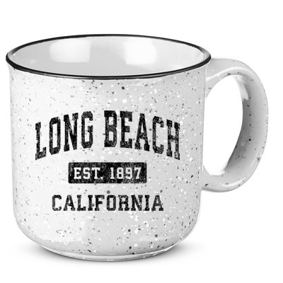 Long Beach California Ca Vintage Established Sports Design 15oz Campfire Ceramic Mug