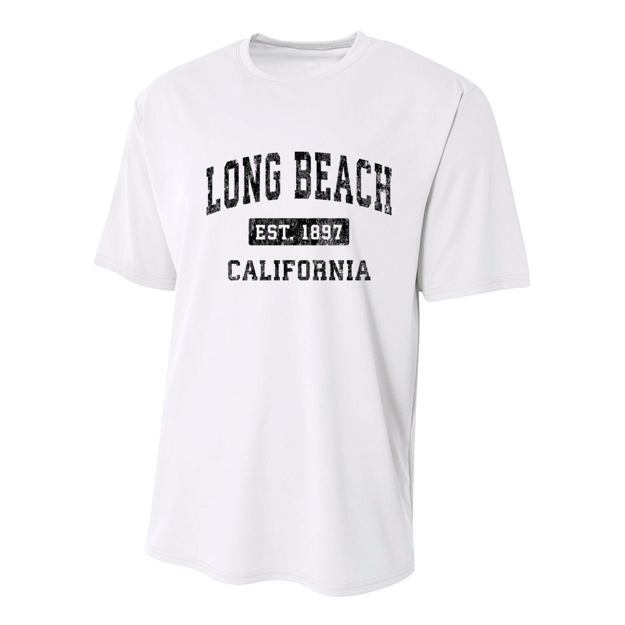 Long Beach California Ca Vintage Established Sports Design Youth Performance Sprint T-Shirt