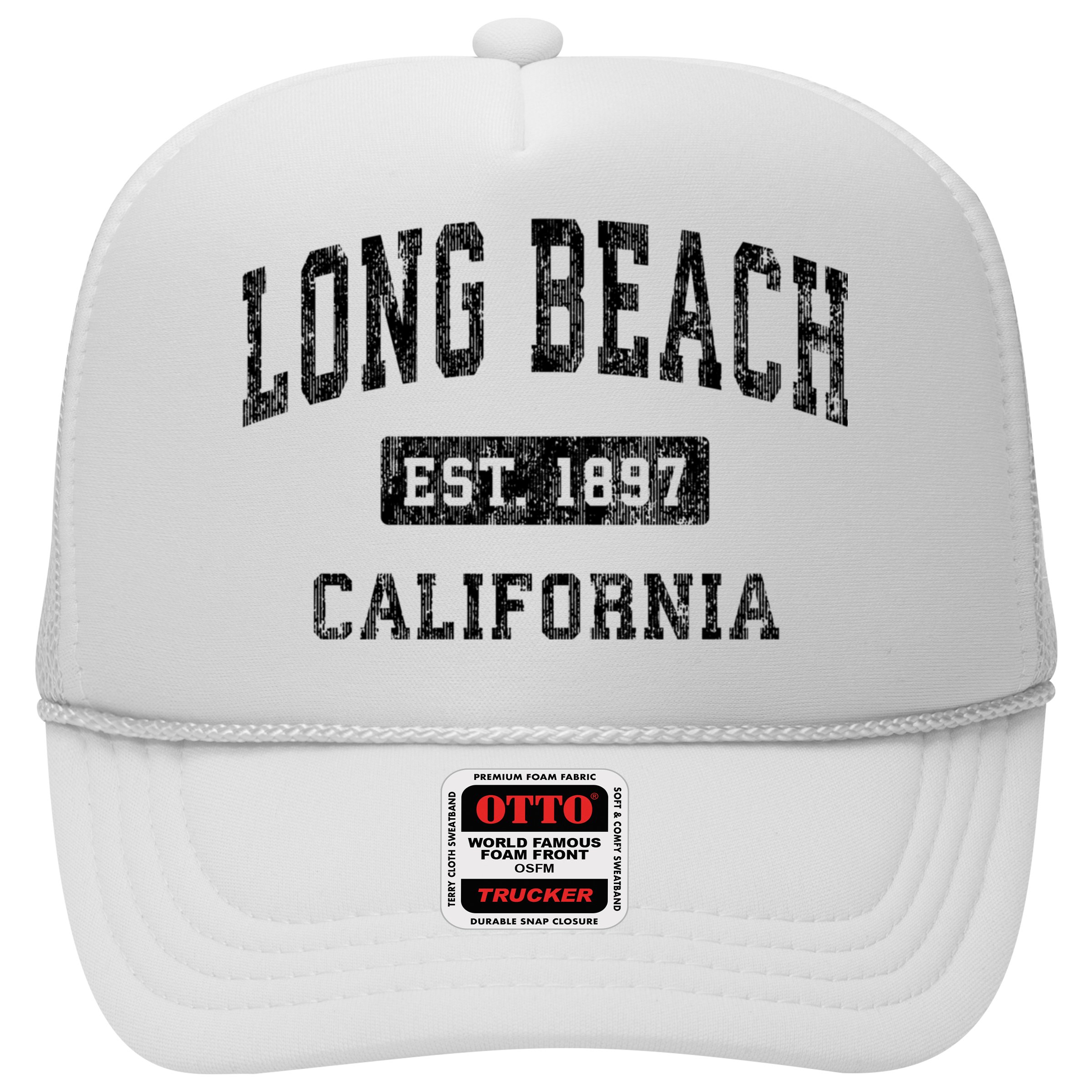 Long Beach California Ca Vintage Established Sports Design Hat