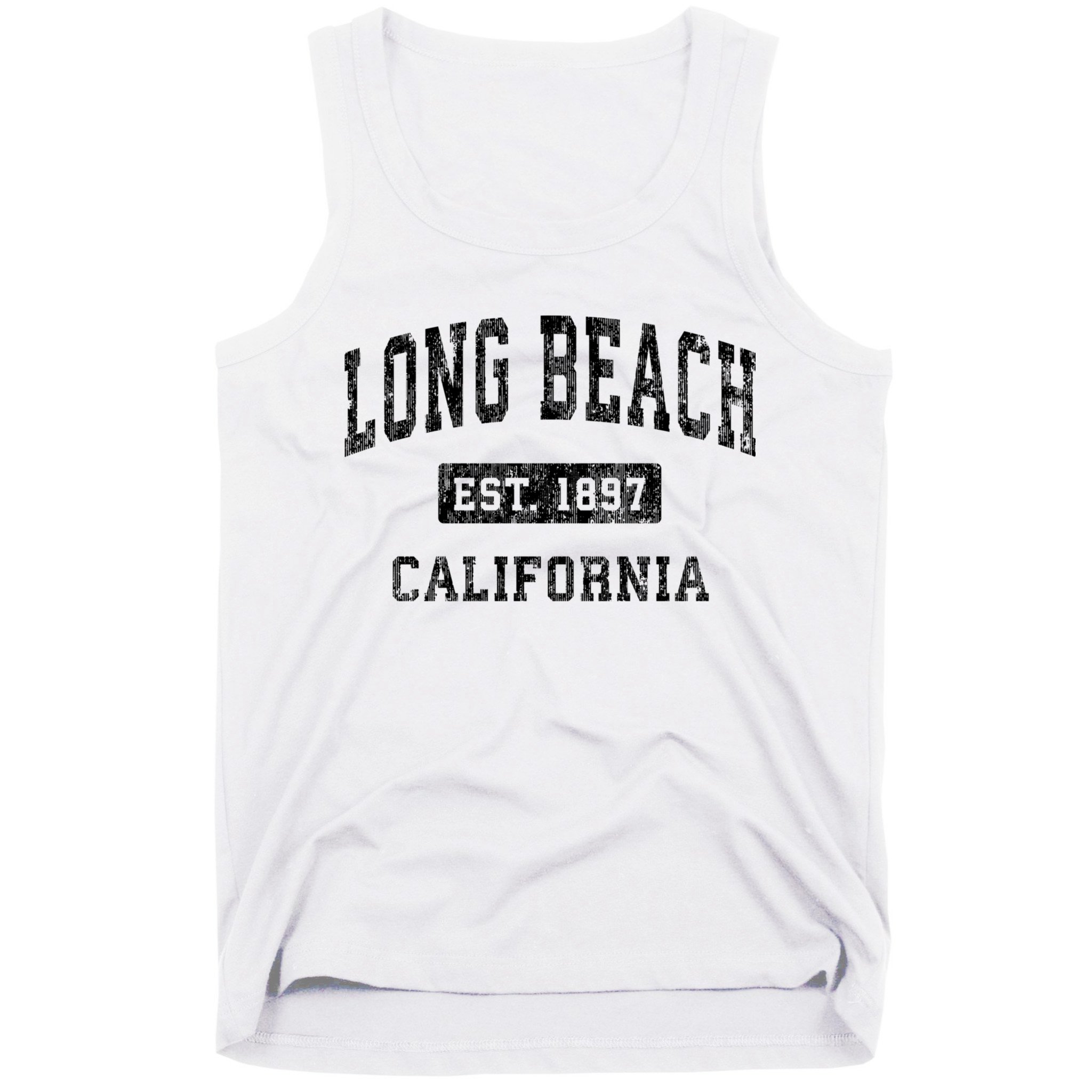 Long Beach California Ca Vintage Established Sports Design Tank Top