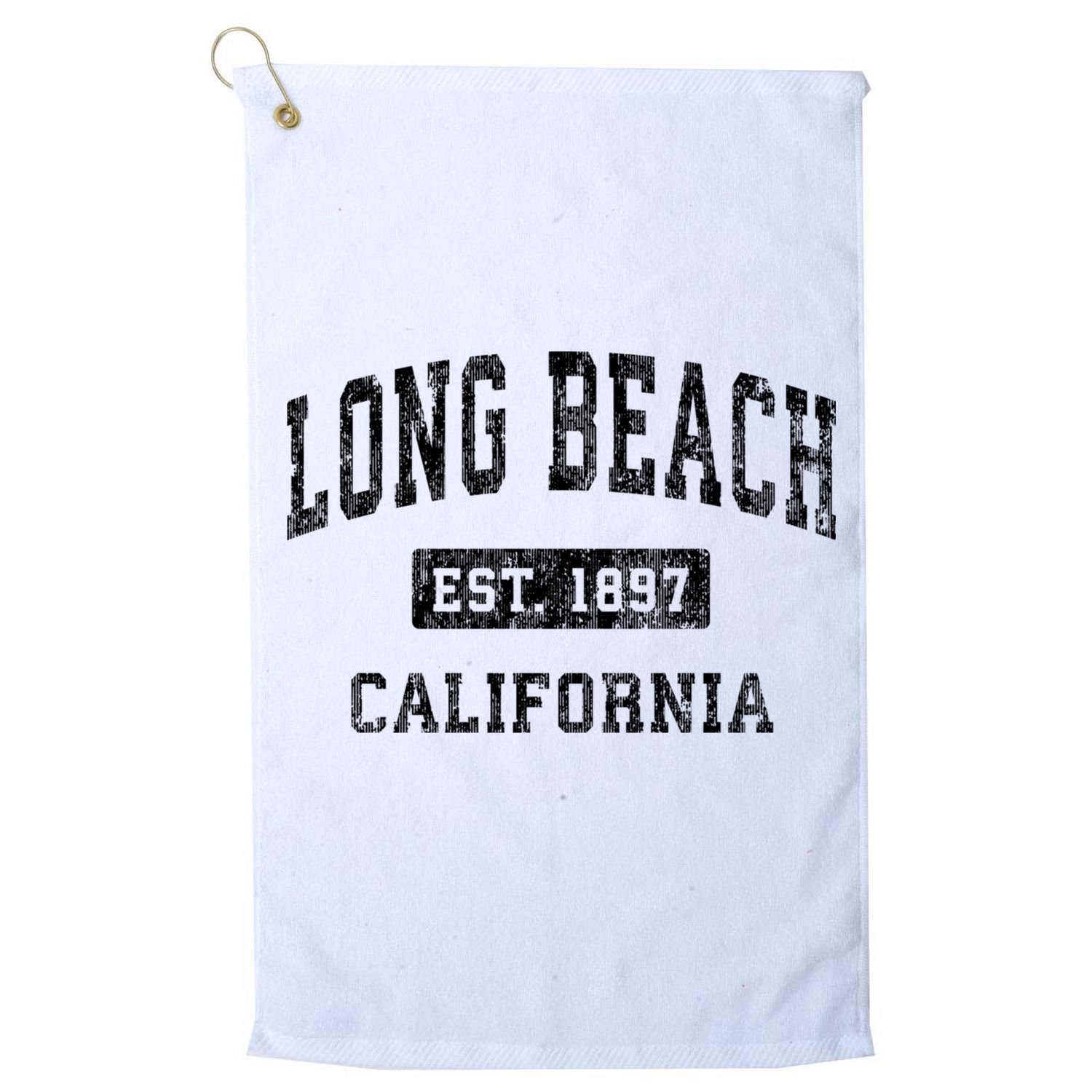 Long Beach California Ca Vintage Established Sports Design Golf Towel