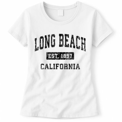Long Beach California Ca Vintage Established Sports Design Womens T-Shirt