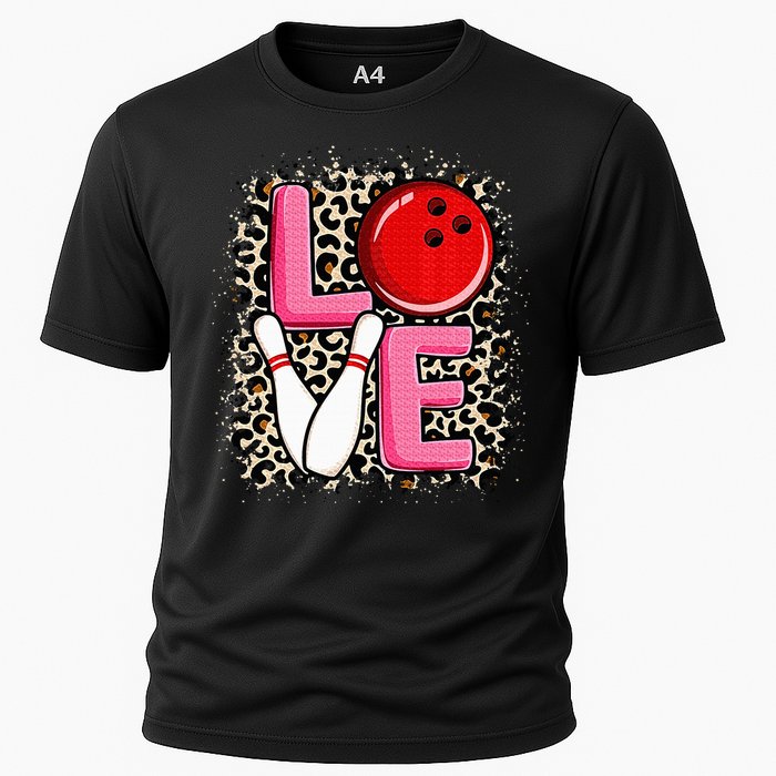 Love Bowling Cute Bowling Women Bowler Cooling Performance Crew T-Shirt