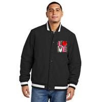 Love Bowling Cute Bowling Women Bowler Insulated Varsity Jacket