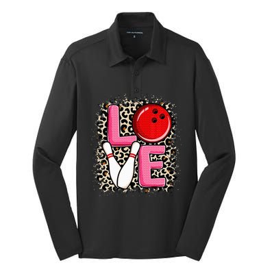 Love Bowling Cute Bowling Women Bowler Silk Touch Performance Long Sleeve Polo