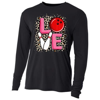 Love Bowling Cute Bowling Women Bowler Cooling Performance Long Sleeve Crew