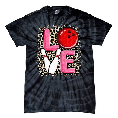 Love Bowling Cute Bowling Women Bowler Tie-Dye T-Shirt