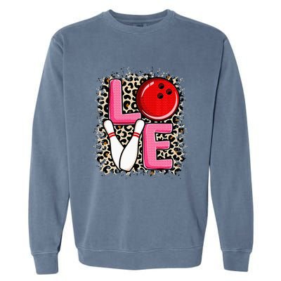 Love Bowling Cute Bowling Women Bowler Garment-Dyed Sweatshirt