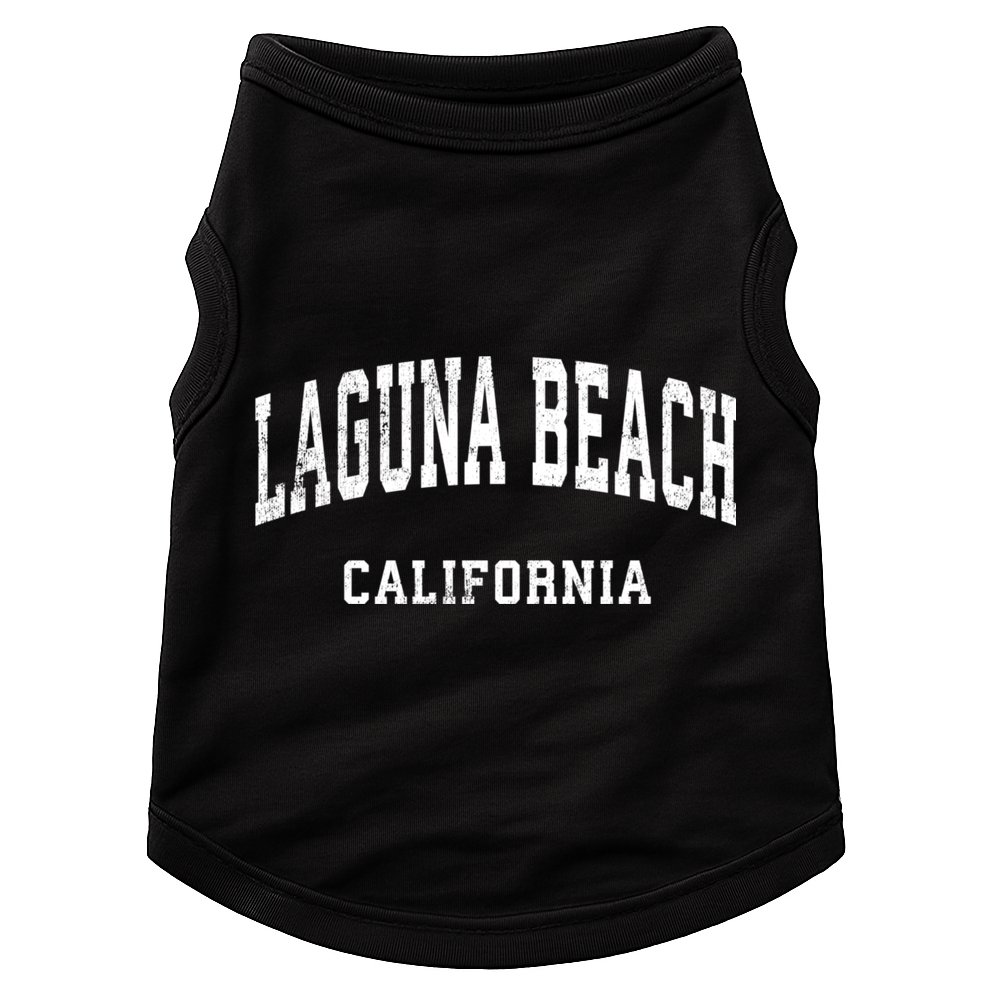 Laguna Beach California Ca Vintage Athletic Sports Design Doggie Tank