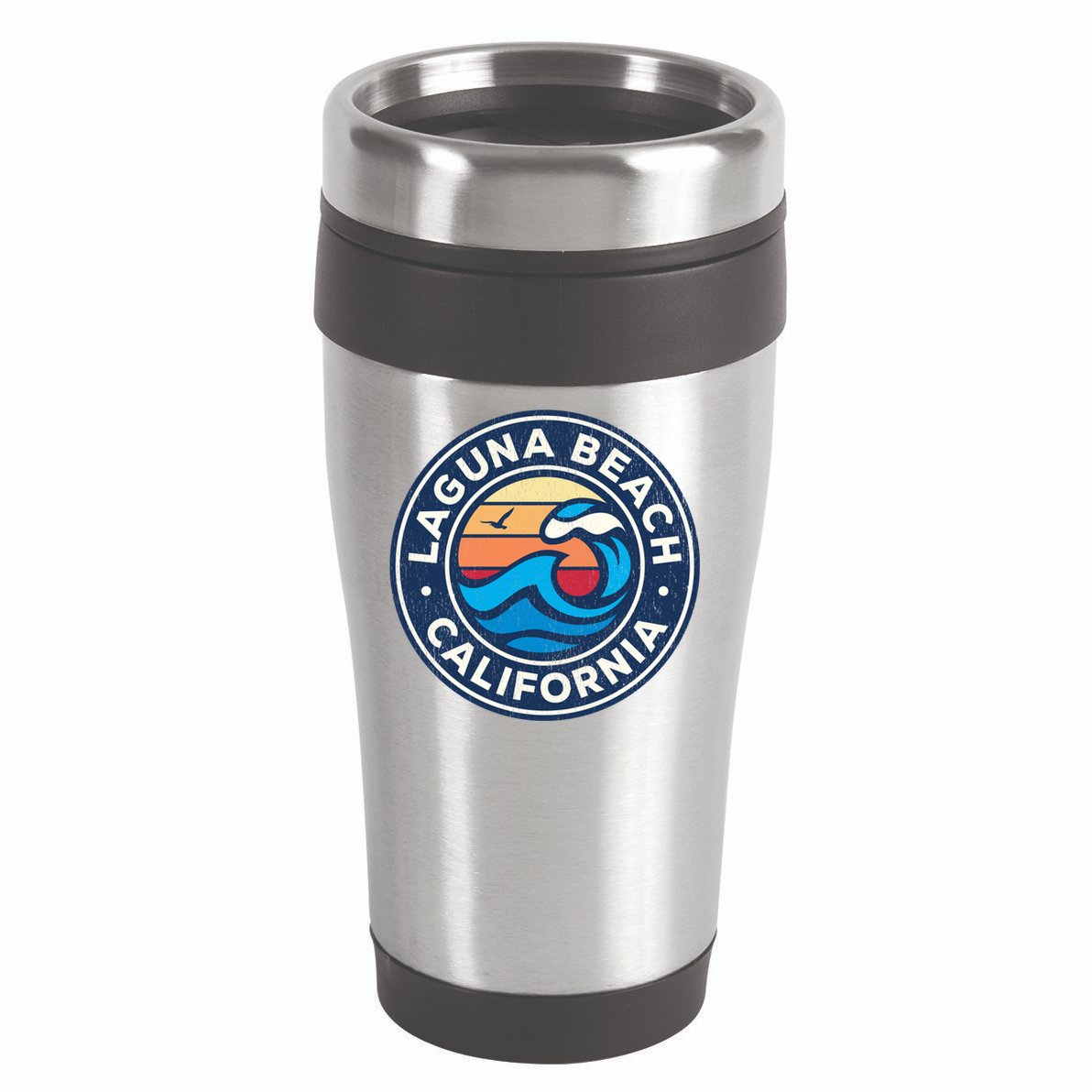 Laguna Beach California Ca Vintage Nautical Waves Design 16oz Travel Tumbler