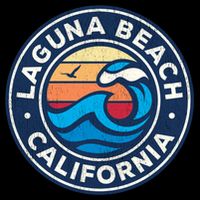 Laguna Beach California Ca Vintage Nautical Waves Design Kids T-Shirt