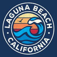 Laguna Beach California Ca Vintage Nautical Waves Design Infant Baby Jersey Bodysuit