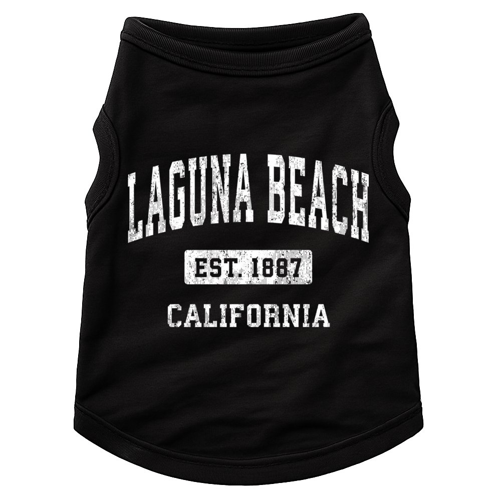 Laguna Beach California Ca Vintage Athletic Sports Design Doggie Tank