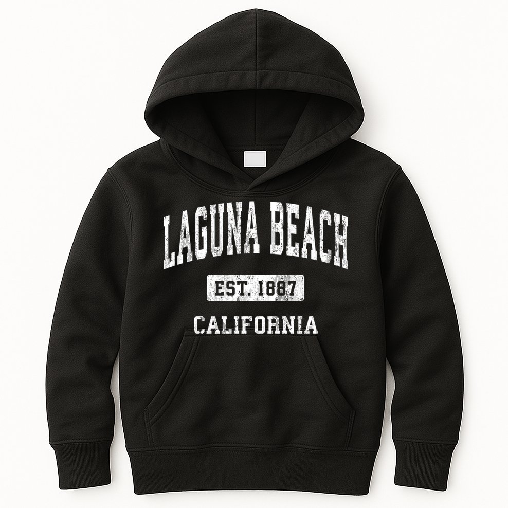 Laguna Beach California Ca Vintage Athletic Sports Design Kids Hoodie