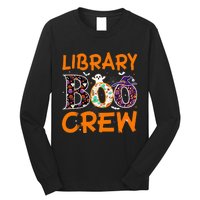 Library Boo Crew Book Lovers Funny Halloween Library Ghost Long Sleeve Shirt