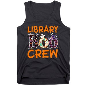 Library Boo Crew Book Lovers Funny Halloween Library Ghost Tank Top