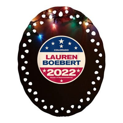 Lauren Boebert Colorado House Election Ceramic Oval Ornament