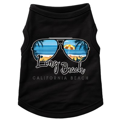 Long Beach California Palm Tree Sunglasses Souvenir Doggie Tank